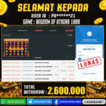 JACKPOT SLOT GACOR MAIN WISDOM OF ATHENA 1000 22 NOVEMBER 2025