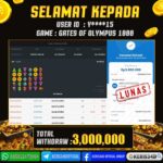 JACKPOT SLOT GACOR MAIN GATES OF OLYMPUS 1000 30 NOVEMBER 2025