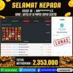 JACKPOT SLOT GACOR MAIN GATES OF OLYMPUS SUPER SCATER 11 JANUARI 2026